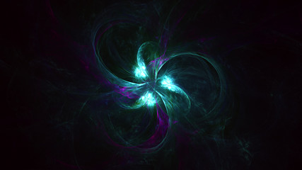 3D rendering abstract fractal light background