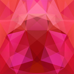 Abstract geometric style background. Red, pink colors. Vector illustration