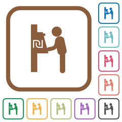 New Shekel cash machine simple icons