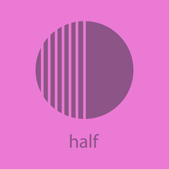 Half glyph color icon