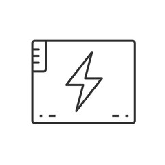 Accumulator battery linear icon