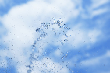 water splash to the sky
