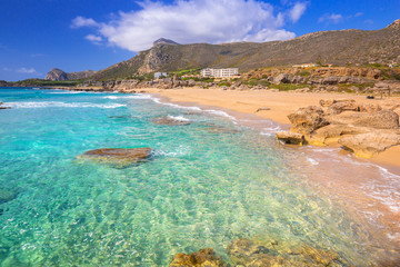 Beautiful Falassarna beach on Crete, Greece