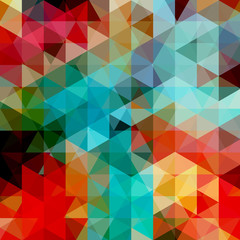 Obraz premium Abstract background consisting of red, blue, green triangles. Geometric design for business presentations or web template banner flyer. Vector illustration