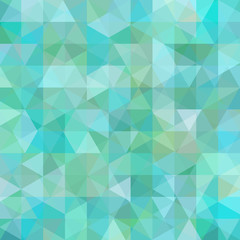 Background made of pastel blue, green triangles. Square composition with geometric shapes. Eps 10