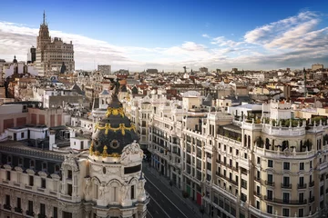 Foto op Canvas Madrid stadscentrum, Gran Vis Spanje © beatrice prève