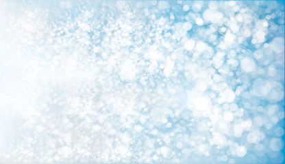 Vector blue, lights, bokeh background.