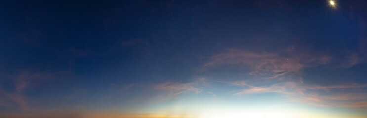 Early predawn sky panorama