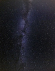 Milky Way in night sky.