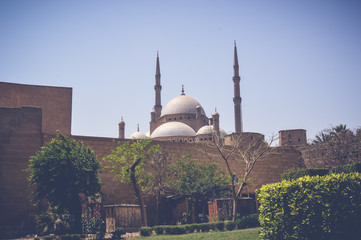 view of muhammad ali mosque at cairo, egypt