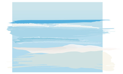 Watercolor ocean