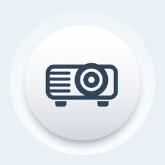 Projector icon, video equipment symbol