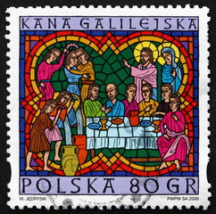 Postage stamp Poland 2000 Wedding at Cana, Christmas