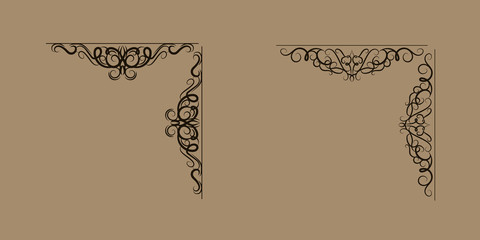 Swirl floral design set