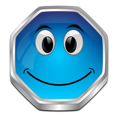 Fototapeta premium Button with smiling face - 3D illustration