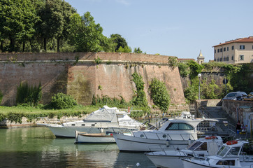 Fototapeta na wymiar Livorno Fortezza Nuova.