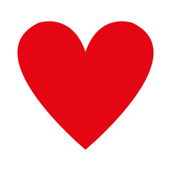 red heart icon over white background. vector illustration