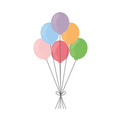 balloons icon over white background. vector illustration