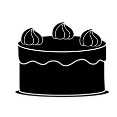sweet cake icon over white background. vector illustration