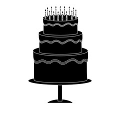 sweet cupcake icon over white background. vector illustration