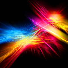 Abstract bright colorful fractal on a black background