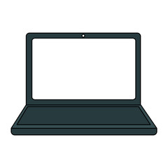 color graphic laptop computer tech device vector illustration