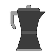 color graphic metallic tea pot for hot drinks vector illustration