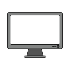 color graphic display desk computer tech device vector illustration