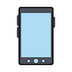 color graphic smartphone device icon vector illustration