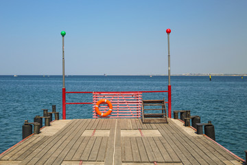 wooden pier in the summer