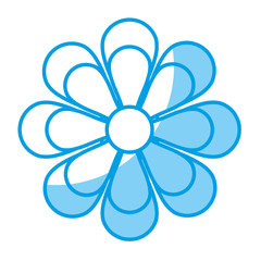 Flower blossom flat icon vector illustration design