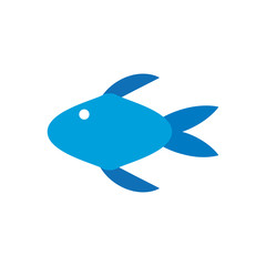 Fish swimming vector illustration icon, editable design