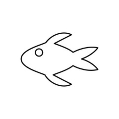 Obraz premium Fish swimming vector illustration icon, editable design