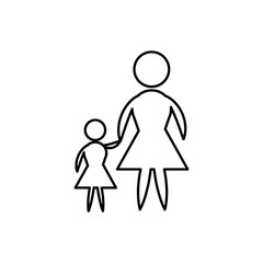 Mother and son flat icon vector vector illustration design