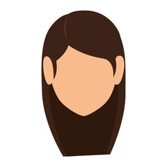 young woman avatar character vector illustration design