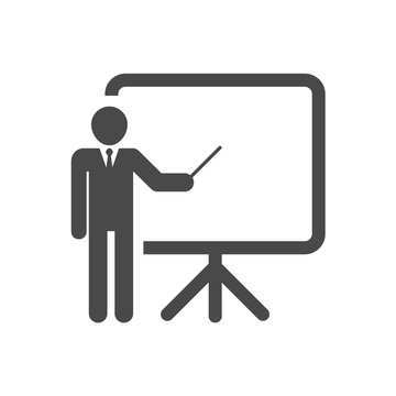 Training, presentation and education icon. Vector Illustration.