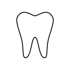 tooth silhouette isolated icon vector illustration design