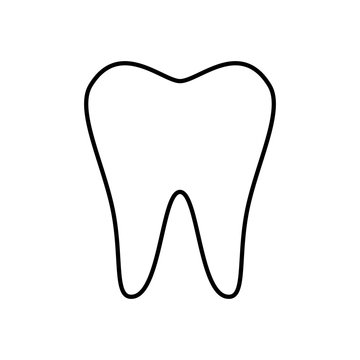 tooth silhouette isolated icon vector illustration design