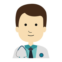 doctor avatar character icon vector illustration design