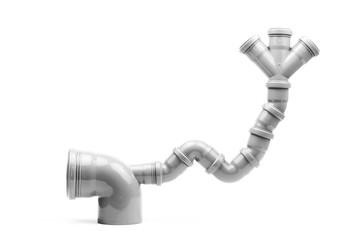New gray drain pvc pipe fitting
