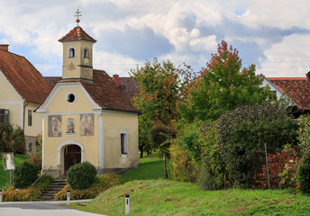 Old church in Austrian village Perndorf. Municipality Puch bei Weiz,  federal state Styria, Austria. © balakate