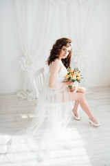 Boudoir bride's morning