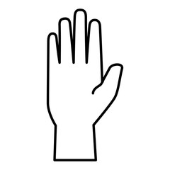 hand human isolated icon vector illustration design
