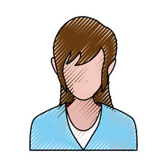 Woman faceless profile flat vector illustration design