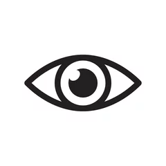 Fotobehang Simple eye icon vector. Eyesight pictogram in flat style. © Lysenko.A