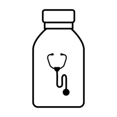 medicine bottle isolated icon vector illustration design