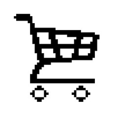 Vector  of Shopping Cart 8 Bit Pixel. EPS8 .