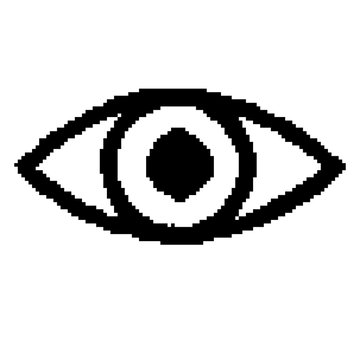 Vector  of Eye Icon 8 bit pixel. EPS8 .