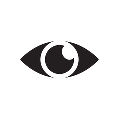 Simple eye icon vector. Eyesight pictogram in flat style.