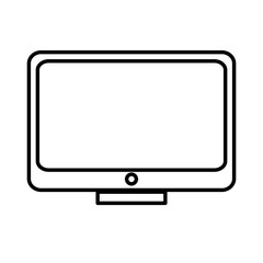 computer desktop with template icon vector illustration design